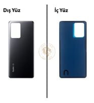 Xiaomi Redmi Note 12 Pro Plus 5G - Lenssiz Siyah Arka Pil Kapağı Batarya Kapağı Back Cover