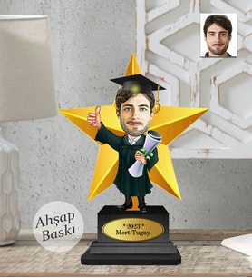 Kişiye Özel Mezuniyet Ödülü  Ahşap Biblo-2