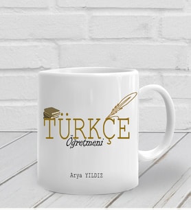 Kişiye Özel Türkçe Öğretmeni Kupa Bardak