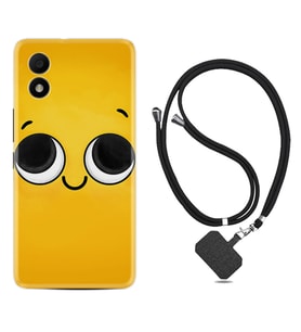 TCL 303 Kılıf Resimli Boyun Askılı İpli Desenli Silikon Series Yellow 1831