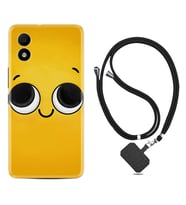 TCL 303 Kılıf Resimli Boyun Askılı İpli Desenli Silikon Series Yellow 1831
