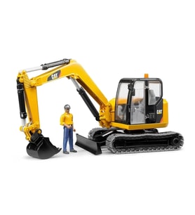Bruder Cat Mini Ekskavatör Ve İnşaat İşçisi BR02466
