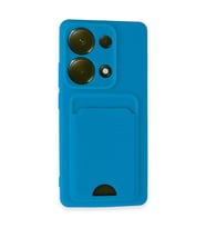 Xiaomi Redmi Note 13 Pro 4g Kılıf Kelvin Kartvizitli Silikon - Mavi
