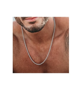 Arnavut Zinciri Örme Erkek Çelik Kolye Zincir 3mm 60CM