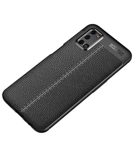 Oppo A52 Kılıf Pu-Deri Leather-Pu Serisi Protected Case (Siyah)