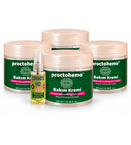 Proctohemo Bitkisel Bakım Kremi 100 ML + Çörekotu Yağı 30 ML Cilt Bakım Seti x4