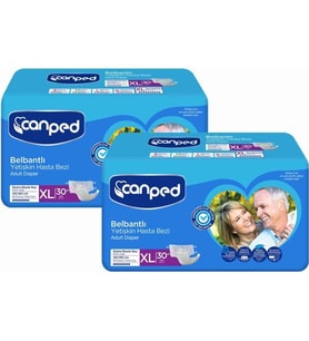 Canped Belbantlı Tekstil Yüzeyli Hasta Bezi Extra Large 30'lu -2 adet