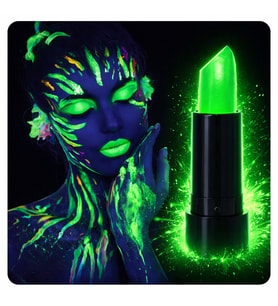 UV Neon Yeşil Ruj - Karanlıkta Parlayan Makyaj Boyası