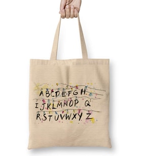 Stranger Things Alphabet Christmas Lights Bez Çanta Uzun Saplı