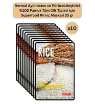 Dermal Aydınlatıcı ve Pürüzsüzleştirici  Pirinç Maskesi 25 gr 10 Adet