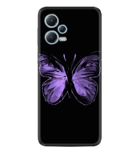 Xiaomi Redmi Note 12 4g Kılıf Resimli Desenli Silikon Platinium Series Black Butterfly 1879