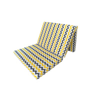 Katlanır Yer Yatağı (8 CM KALIN)Sünger Yatak 80x180x8 CM-SARI GRİ ZİKZAK