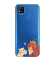 Xiaomi Redmi 9C / 10A Uyumlu Aslan Kral Tasarımlı Şeffaf Telefon Kılıfı