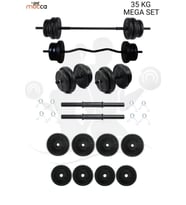 38 Kg Z-Barlı MEGASET Halter Seti Ve Dambıl Seti Ağırlık Fitness Seti
