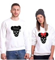Tshirthane Skull Mause Sevgili Kombinleri Sweatshirt Kombini (Tek Ürün Fiyatıdır.)