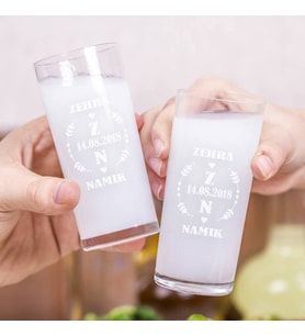 Yıldönümümüz Kutlu Olsun Rakı Bardakları