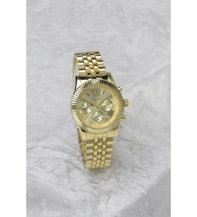 Elegant Gold Renk Unisex Kol Saati