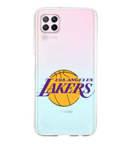 Huawei P40 Lite Uyumlu Kapak LA Lakers Tasarımlı Şeffaf Silikon Kılıf