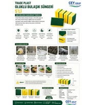 Trade Plast Oluklu Bulaşık Süngeri 5'li