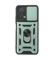 Xiaomi Redmi Note 12 5g Kılıf Pars Lens Yüzüklü Silikon - Yeşil