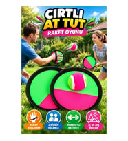 Cırtlı At Tut Raket Oyunu – 2 Raket 1 Top Hareketli Aktivite Seti