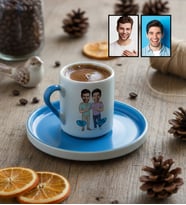 Kişiye Özel Karikatürlü Kankaya Erkek Kardeşe Abiye Hediye Türk Kahvesi Fincanı Doğum Günü Hediyesi