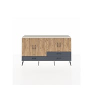 Arges Konsol 5 Raflı 3 Çekmeceli 4 Kapaklı 176x30x99 Aytaşı-Çam/Antrasit