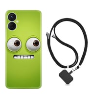 Tecno Spark 9T Kılıf Resimli Boyun Askılı İpli Desenli Silikon Series Green 1832