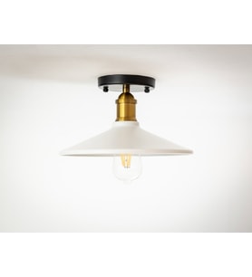 RİOLİGHT RETRO16,RUSTİK MUTFAK,ODA,KOLİDOR İÇİN TEKLİ METAL SARKIT PLOFONYER AVİZE ÇAP:28CM (Beyaz)