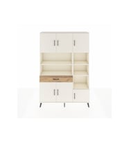Arges Dolap 10 Raflı Tek Çekmeceli 6 Kapaklı 132x30x195 Aytaşı-Aytaşı/Çam