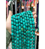 Turkuaz Taşı Arpa Kesim Yeşil 13x18mm Doğal Taş Dizi