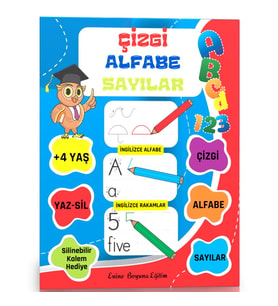 Çizgi-Alfabe-Sayılar YAZ-SİL Kitabı