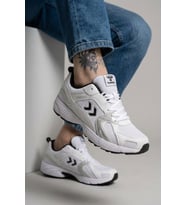 Hummel Dar Kalıp Beyaz-Lacivert Fileli Hafif Unisex Yürüyüş ve Spor Ayakkabı 900911 Hml Performance 930