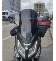 MOTOCAM Yuki T9 strom 125 Ön Cam 2021-2026 Model 62cm Siyah Renkli 4mm