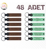 A Kahve & Yeşil, Doğum Günü Partisinde Armağan, 48'li Set, Kişiselleştirilebilir Mesajlı Hediyelik