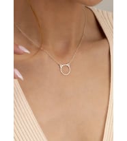 Kişiye Özel Şık Kedi Silüet Kolye 925K Gümüş (Rose)