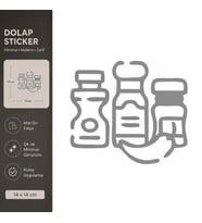 Baharatlar Mat Gri Dekoratif Folyo Sticker 14x14 cm