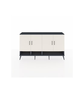 Arges Konsol 6 Raflı 4 Kapaklı 176x30x99 Antrasit-Aytaşı/Çam