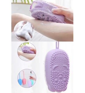 Banyo Hamam Lifi Süngerli Silikon Banyo Duş Peeling Kesesi Sabun Jel Süngeri Cilt Masaj Fırçası (Karışık)