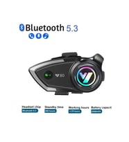 Vothoon Y80 Motosiklet Kask Kulaklık Intercom Işıklı Motorsiklet Interkom