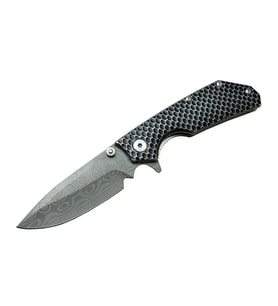Damascus Dms 2 16 Gri Kamp Çakı 21Cm- Yarı Otomatik, Kemerlikli, Metal Sap