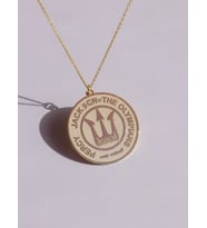 Kişiye Özel 925 Ayar Gümüş Minimalist Percy Jackson ve Olimposlular Kolye (Gold)