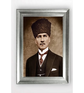 Gümüş Çerçeveli Atatürk Tablo a658