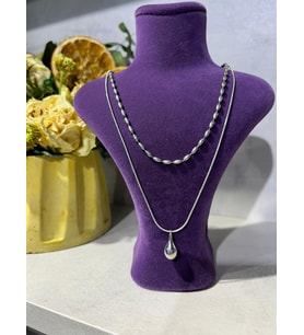 İkili Gümüş Kolye