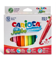 Carioca Jumbo Süper Yıkanabilir Keçeli Boya Kalemi 12'Li 40569