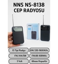 Nns Ns-8138 Fm Am Sw 3 Bandlı El Tipi Taşınabilir Cep Radyosu Deprem Çantasına Uygun