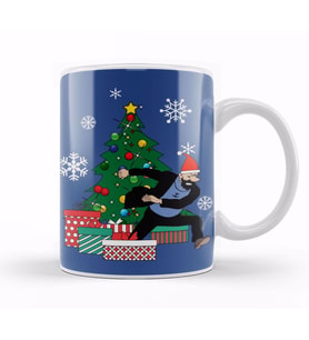 Captain Haddock Around The Christmas Tree Tintin Kupa Bardak Porselen