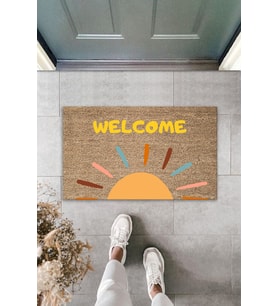 Güneşli Welcome Dekoratif Iç Ve Dış Kapı Önü Paspası 70x45 Cm