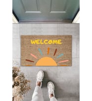 Güneşli Welcome Dekoratif Iç Ve Dış Kapı Önü Paspası 70x45 Cm