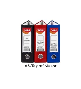 Telgraf Klasör Geniş A5 Plastik 3 Renk 1 Paket